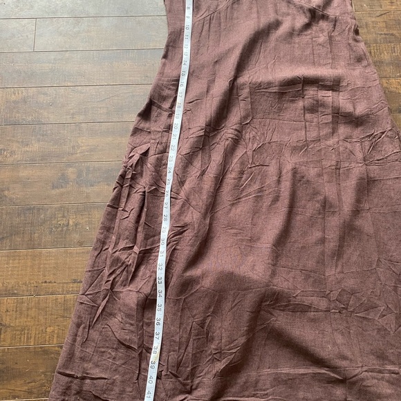 Free People Emmers brown linen midi dress - Picture 9 of 15